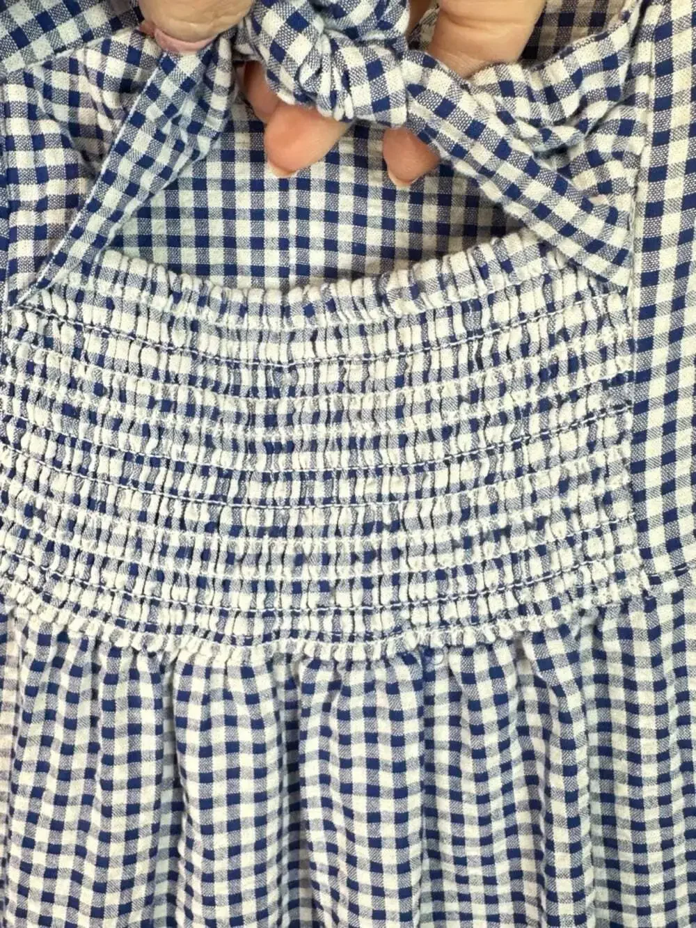 Old Navy Navy White Gingham Tiered Sundress Sleeveless Summer Dress Small